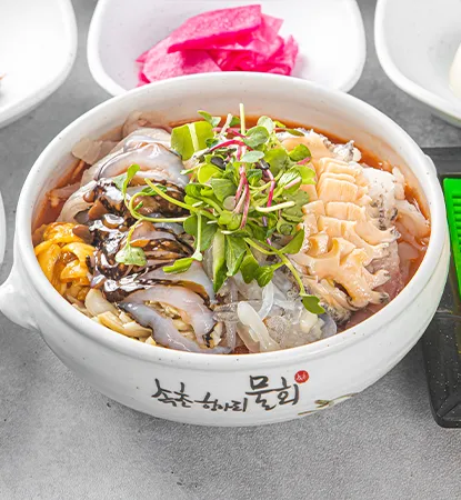 해삼전복모듬물회 — 속초항아리물회